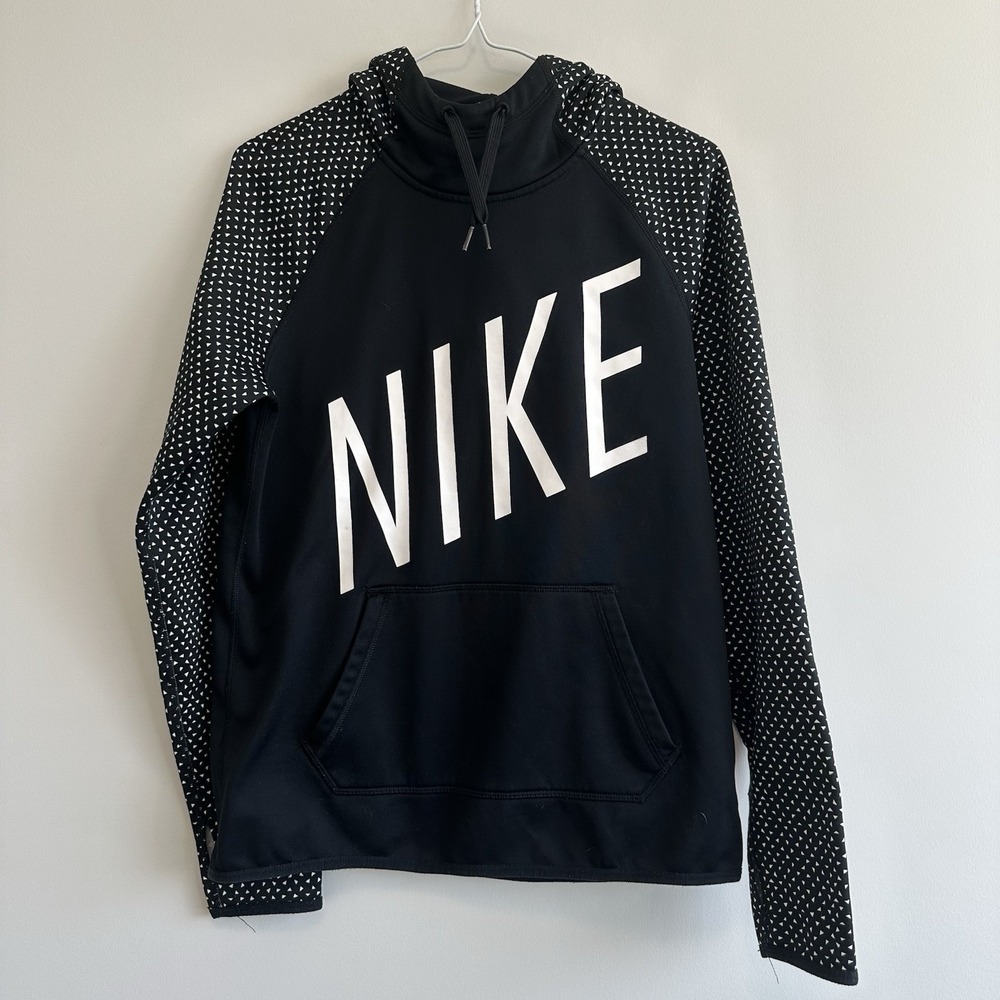 Nike Mens Spotlight Hoodie Sweatshirt Size Small Black Short Sleeve Dri Fit